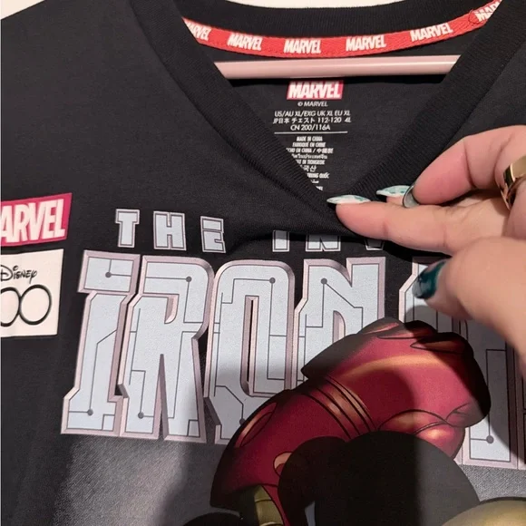 Disney Marvel Black Iron Man Graphic Tee - Picture 2 of 3